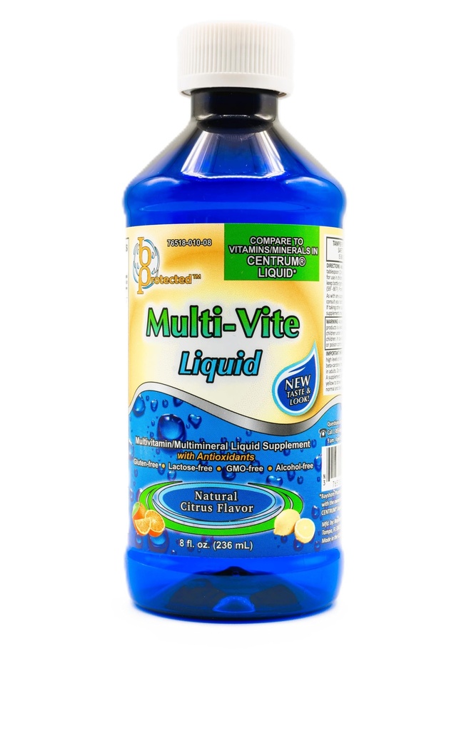 Multi-Vite Sıvı Alkol Ücretsiz 8 f Ounce (236 ml) Sıvı