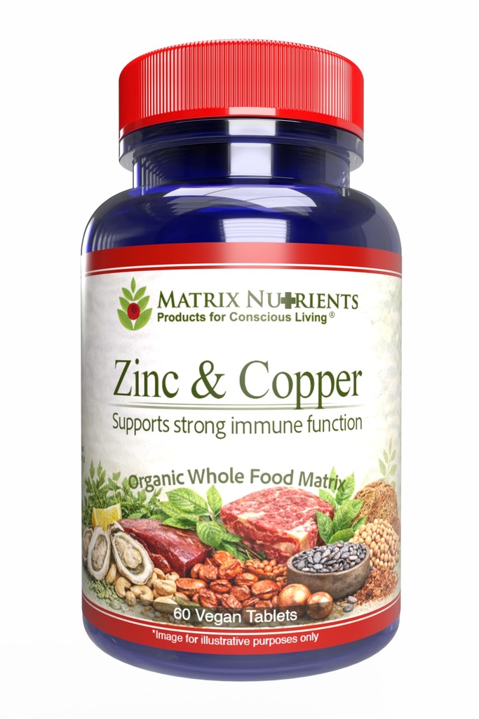 ZINC & Copper - En yüksek boy için test edildi! Hızlı Aborpsiyon, 100% Organik Doğal Malzemeler - Kitlesel Immune Desteği - Kalp ve Vücut! - Vegan Tabletler (60ct)