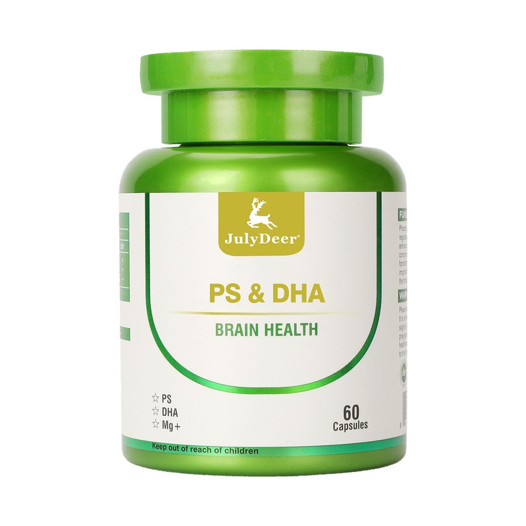 Magnezyum L-threonate -100 mg, DHA-100 mg, Phosphatidylserine-40mg, Yaşlı Çocuklar Beyin Sağlığı ve Bilişsel Destek Beyin Geliştiriyor - 60 Capsules