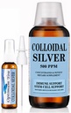 Colloidal Silver Liquid | 500 ppm, Ekstra Kuvvet (32 oz) ile Kombin Şişe | Immune Support Supplement | Stem Hücre Desteği | Yara Bakımı ve Üstün İyileştirme