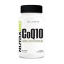 NutraBio CoQ10 Bioperine, Sağlıklı Kalp Fonksiyonlu ve Hücre Enerji Üretimi, 200 mg - 60 Capsules