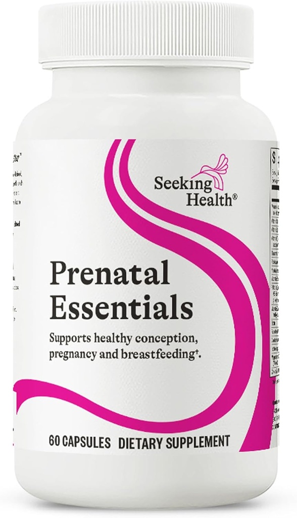 Sağlık Prenatal Essentials, Metilated Bio kullanılabilir Folate ve B12, Vitamin D3 ve K2, Key Nutrientsleri Hamileliği ve Emzirmeyi Desteklemek, Vegetarian (60 Capsules)*
