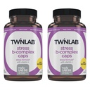 Twinlab Stres B-Complex Caps - Tamam B-Complex & 1000 mg C - Enerji Desteği Vitamin B12 ve B6-100 Capsules (Pack of 2)