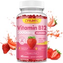 Kadınlar ve Erkekler için B12 Vitaminleri, 5000 ARAP B6, D3, Iron, Yetişkinler, Destekler Enerji & Metabolism Boost, Mood, Immune & Nervous System, Sugar Free Strawberry