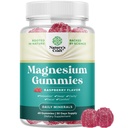 Yetişkinler için Ekstra Güçlü Calm Magnezyum Gummies - Rahatlama Magnezyum Citrate Gummies with Elemental Mag - Sleep Aid Soft Chews Raspberry Flavored - Body & Mind Relaxation - 60 Count