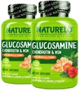 NATLO Glucosamine Chondroitin MSM ile Boswellia ve Vitamin C - Ortak Konfor, Hareketlilik ve Güçlü - 120 Capsules (Pack of 2)
