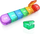 Büyük Haftalık Pill Organizer, Aceda Detachable Pill Box 7 Gün, Portatif Seyahat Günlük Tıp Pill Organizer, Pill Konteyner 1 Time A Day, İlaç Supplement için Vitamin Vaka Sahibi, RB