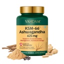 VAHDAM KSM-66 Ashwagandha Capsules | 600mg Root Extract, 5% Withanolides | Supports Stress, Cortisol & Stamina | 60 Veg Capsules