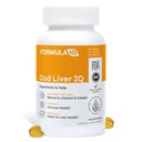 FIQ - Cod Liver IQ - Cod Liver Oil Softgels - Vitaminlerin Doğal Kaynağı A & D ve Omega-3 Fatty Asits - Kalp, Liver & Immune Health - 100 Softgels