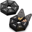 2 deploy Weekly Pill Organizer Large 7 Day Pill Box Organizer Daily Medicine Case for Vitamin Fish Oil Pills Supplements Arthritis Friendly