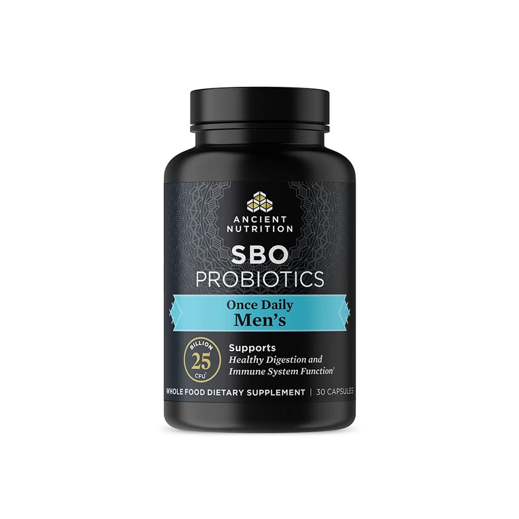 Erkekler için Eski Beslenme Probiyotikleri, SBO Probiyotiks Men's Once Daily 30 Ct, for Health Digestion and Immune System Function Support, 25 Milyar CFUs* Per Service