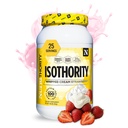 Nutrithority - Isothority Isolated Whey Protein Powder with Ultra-Absorbable Protein & BCAAs to Build Muscle and Accelerate Recovery, Keto Friendly, Low Carbs, Gluten Free (Whipped Cream Strawberry)
