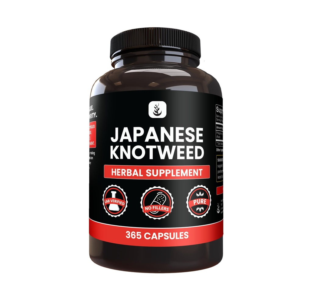 PURE ORIGINAL INGREDIENTS Japonca Knotweed, (365 Capsules) Hiçbir Magnezyum Or Rice Fillers, Her Zaman Saf, Lab