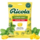 Ricola Sugar Free Lemon Mint Throat Drops, 45 Kont, Minor Throat Irritations, Oral Anesthetic