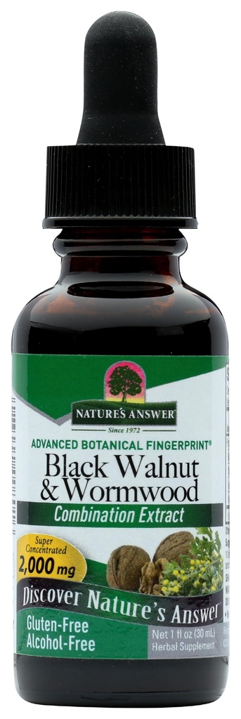 Doğalar Siyah Walnut ve Wormwood 1 oz 30mL 200 mg. Extract, Liquid,promotes sindirme,Vegetable Glycerin And Purified Water