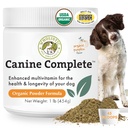 Wholistic Pet Organics Canine Complete - Dog Multivitamin Toz - 1 Lb - Günlük Köpek Vitaminleri ve Ev Yemekleri için Tamamlar - Immune System, Skin, Coat & Genel Sağlık - Küçük ve Büyük Breed