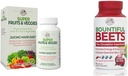 COUNTRY FARMS Super Fruits Veggies Antioksi Immune Energy Digestive Capsules + Bountiful Beets Nitrik Oksit Circulation Immune Capsules Sche, 30 + 90 Servisler