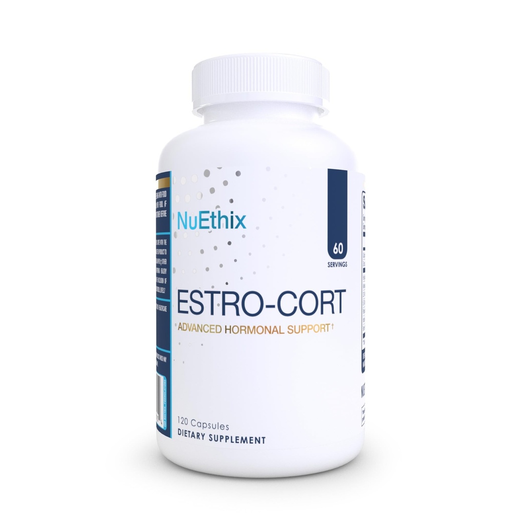 NuEthix Formulations Estro-Cort Anti-Estrogen Nutritional Support Dietary Supplement, 120 Capsules