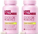 Love Wellness Good Girl Probiyotiks | Women's Vaginal Health & pH Balance Supplement | 9-Strain Probiyotik for Urinary Tract, Yeast, Odor & Immune Support | Gluten-Free | 60 CT, 60-Day Supply