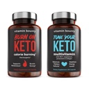 Bunty Tune Your Keto and Burn on Keto Sche - Keto Multivitamin, Calorie Yan yana Kadınlar ve Erkekler için, Premium Raspberry Ketonlar, Enerji Desteği - Paket 60 Capsule Her Şey