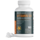 Bronson Vitamin D3 10.000 İ (250 MCG) Sağlıklı Kas Fonksiyonlu ve Immune Support, Non-GMO, 180 Tabletler