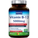Innate Vitality Vitamin B12 5000mcg, Sublingual, Vegan Mecobalamin, Hızlı Dissolve Tabletler, Doğal Peach Flavor, Supports Energy Production & Health Nervous System, 240 Tabletler