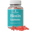 Kadınlar ve Erkekler için Saç Büyümesi için Ultra High Strength Biotin Gummies. Gelatin Free, Vegan Biotin 1000006 Chewables for Stronger Hair Skin and Nails. Great Tasting Strawberry Flavored Gummy