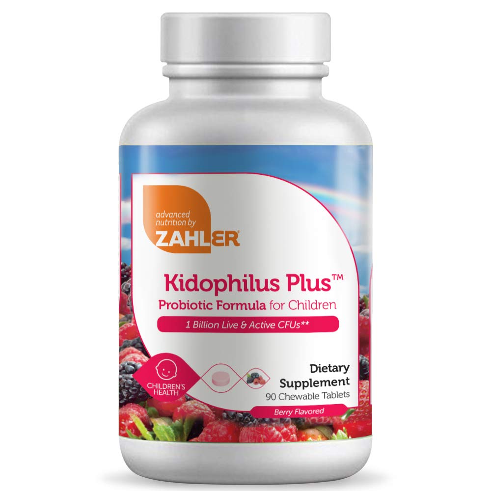 Zahler Kidofilius, Çocuklar Probiyotik, Great Tasting Probiyotiks for Kids, Certified Kosher (90 Count)