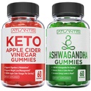 60 Keto Apple Cider Vinegar Gummies Gelişmiş Kilo Kaybı + 60 Ashwagandha Gummies - 1500MG Ashwagandha