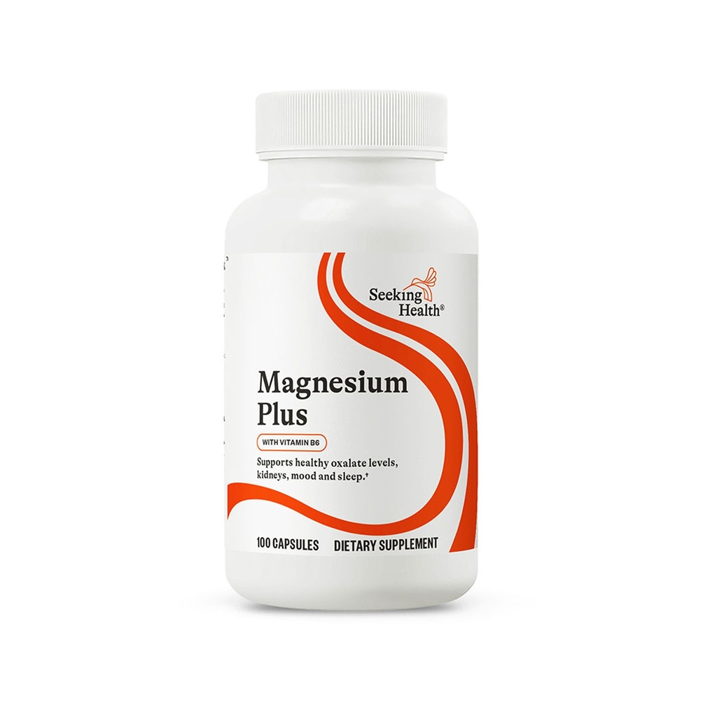 Seeking Health Magnezyum Plus - Vitamin B6 ile Formula - Magnezyum Malate & Glycinate Supplement to Support Bone Health, Sleep & Feels of Calm - 100 Capsules