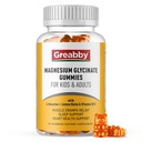 Çocuklar ve Yetişkinler için Magnezyum Glycinate Gummies - Magnezyum Glycinate 300 mg Chewable Supplement - Uyku, Kas, Rahatlama (60K)