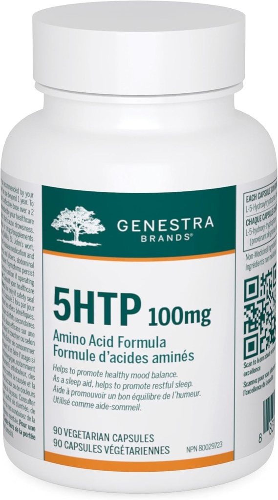 Genestra Brands 5HTP 100 mg | Uyku ve Zihinsel Denge Desteği | 90 Capsules