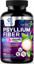 Psyllium Husk Fiber Supplement 1500 mg - Vegan Prebiyotik, Günlük Digestive Health & Regularity Support, Natural Psyllium Toz Caps, Sugar-Free, Non-GMO & Gluten-Free - 120 Capsules