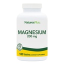 NaturesPlus Magnezyum - 200 mg, 180 Tablet - Vejetaryen, Gluten Free - 180 Servisler