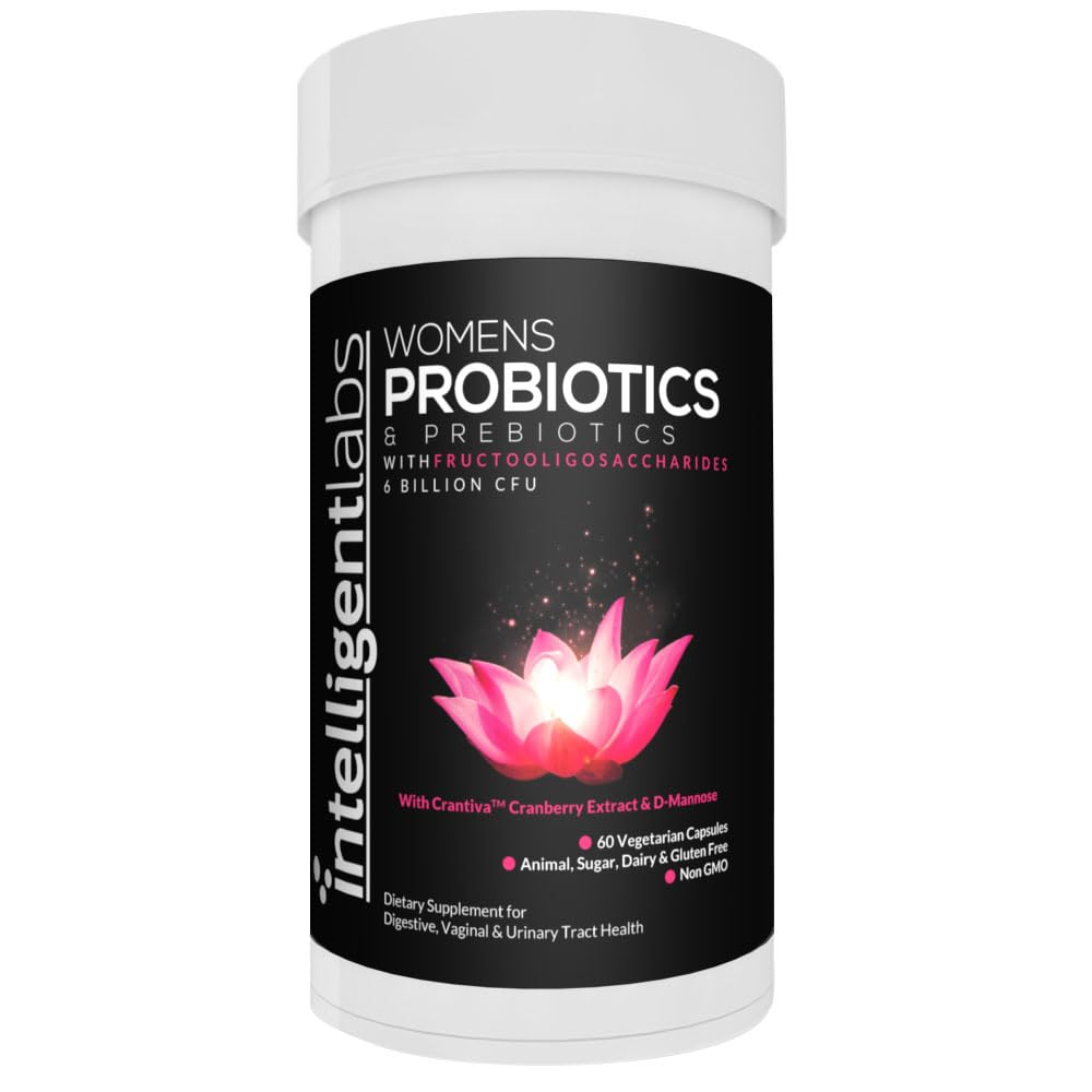 Akıllı Laboratuvarlar Kadın Probiyotikleri Cranberry Extract ile Formula, D-Mannose ve Prebiyotikler Hepsi bir, 6 Milyar CFU Probiyotik, One Capsule a Day, 60-Day Supply, Third-Party için doğrulandı