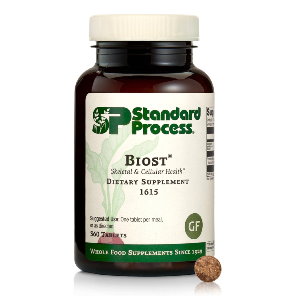 Standart Süreç Biyost Skeletal & Cellular Health Diyetary Supplement - Gluten-Free, Non-Dairy, Non-Soy, & Non-Grate - Aids Güçlü Dişler & Bones - 360 Tabletler