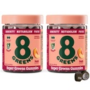 8Greens Supergreens Gummies | Super Greens Toz Superfood Gummy for Metabolism, Immunity & Focus, Digestive Health Enzymes, Organic: Chlorella, Spirulina, Aloe Vera, Peach Flavor, 100 Count