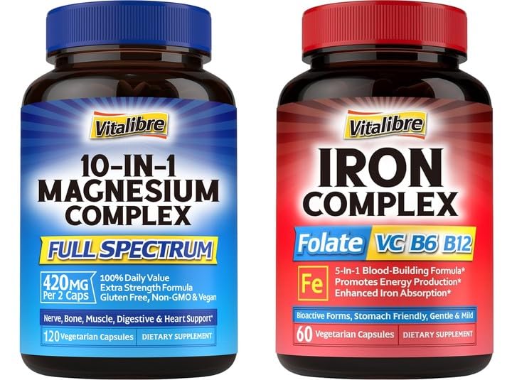 5-in-1 Iron Supplement & 10in-1 Kompleksi Magnezyum