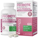 Bronson Women's Probiyotik 50 Milyar CFU + Prebiyotik with Cranberry & D-Mannose – Vaginal Health, Sağlıklı Digestion, Immune Function and Urinary Tract Support, Non-GMO, 60 Vegetarian Capsules