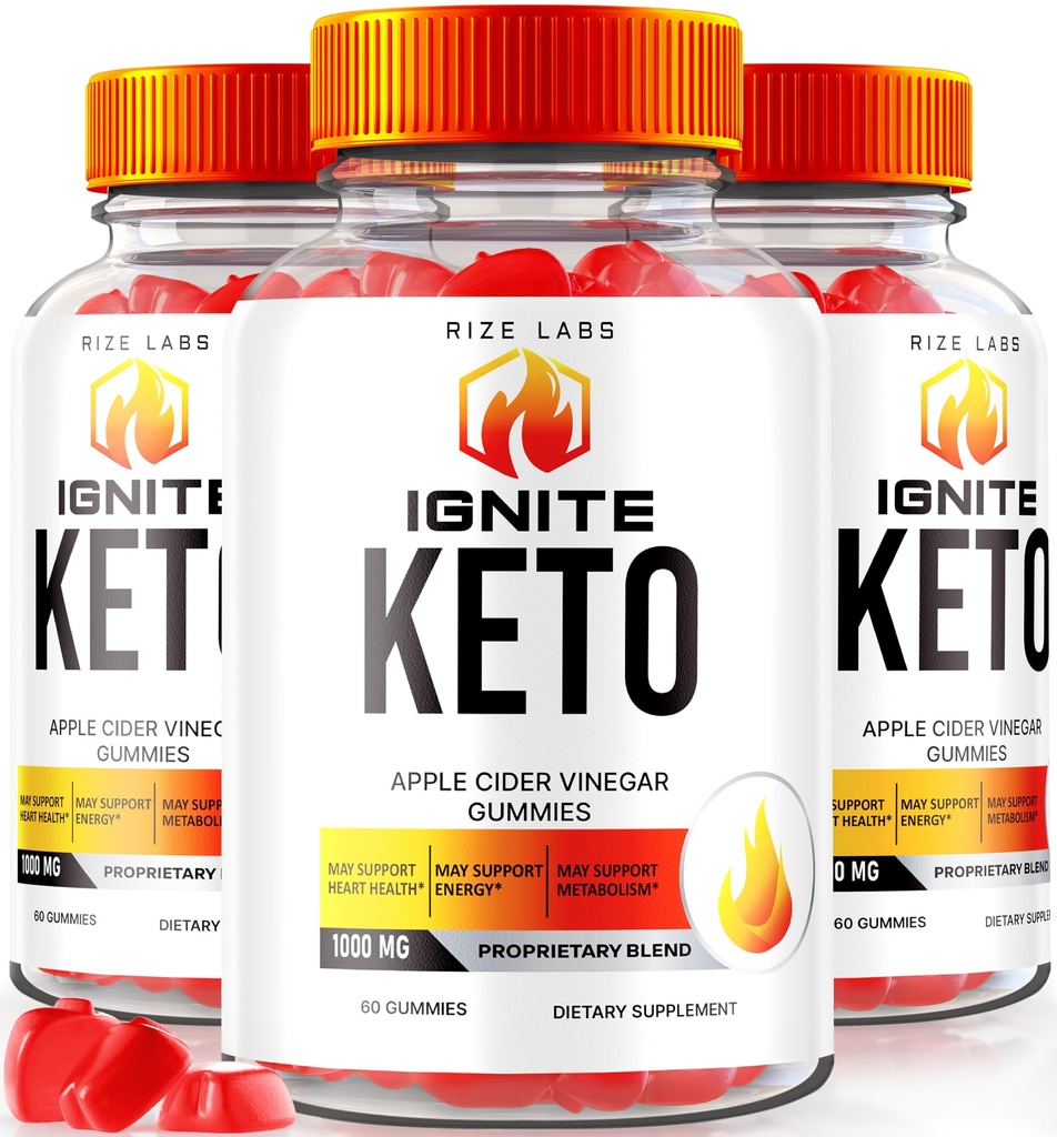 Laboratuarları (Üç Ignite Keto ACV Gummies, Gelişmiş Kilo Kaybı için, Keto Ignite Supplement (180 Gummies)