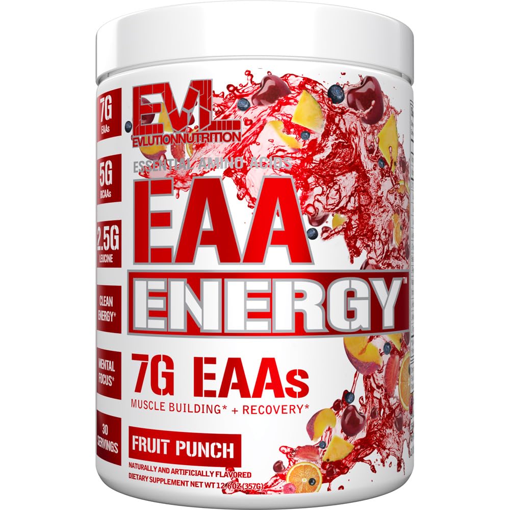 Evlution Beslenme EAA Enerji - Pre & Post Workout Toz - Muscle Building & Recovery Supplement - 7g Essential Amino Asits + 5g BCAAs - Temiz Enerji - Caffeine ile - 30 Hizmet - Tavuk Yemekleri - Tavuk Yemekleri -