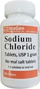 sodyum Chloride Tabletleri 1 gm, USP Normal Salt Tabletler - 300 Tabletler (1 300 Tabletler Paket) CitraGen Pharmaceuticals, Inc.