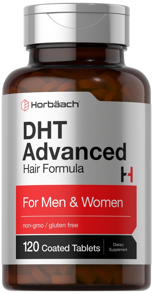 Horbäach İleri Saç Formula | 120 Tabletler | No-GMO ve Gluten Free Hair Formula Mix with Saw Palmetto, Kudzu ve Fo-Ti-Ti