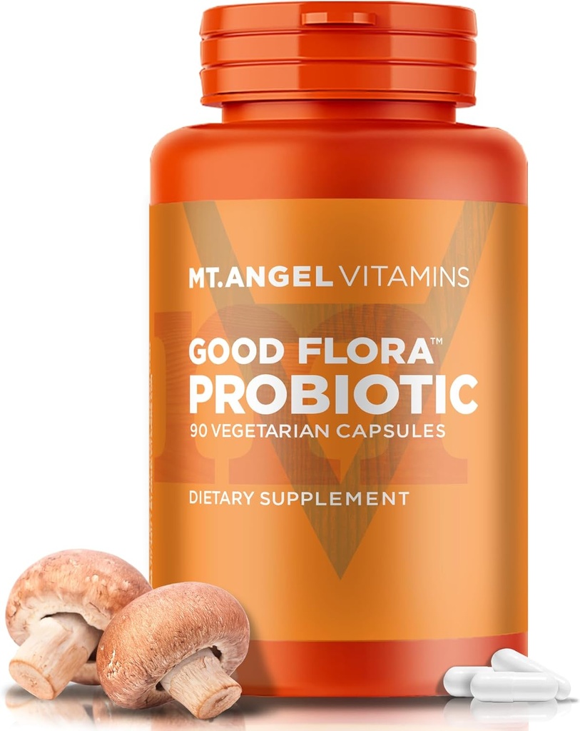 Mt. Angel Vitaminleri - İyi Flora Probiyotik, Sağlıklı Digestion ve Bakteriler (60 Vejetaryen Capsules)