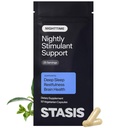 Stasis Nighttime - Calm ve Sleep Capsules to Pair with Stimulant - Skullcap, Magnolia Bark, Uyku için Magnezyum ve Astaxanthin Supplements for Relaxation and Mood Support - 25 Servisler