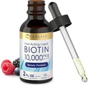 Carlyle Liquid Biotin 1000006 | 2 oz | Ekstra Güçlü Drops | Vegetarian, Non-GMO, Gluten Free Supplement