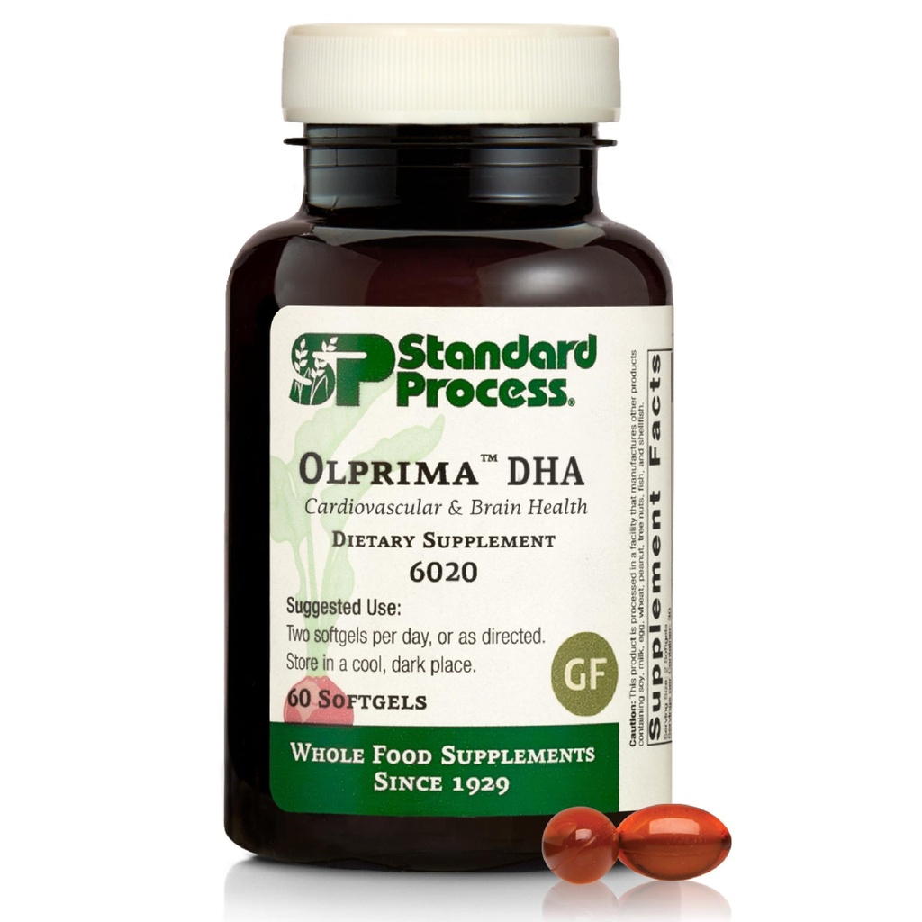 Standart Süreç Olprima DHA - Omega-3 Supplement for Heart & Brain Health - Gluten-Free, Non-Dairy & Non-Soy - 60 Softgels (30 hizmet)