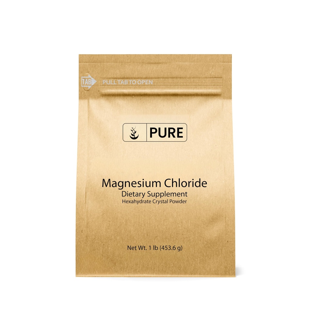 Saf Original Malzemeler Magnezyum Chloride (1 lb), Eco-Friendly Packaging, Crystal Toz, Magnezyum Supplement