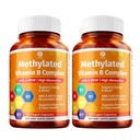 1 Body Vitamin B Kompleksi Twin Pack – 5MTHF Folate with B1, B2, B5, B6, Torch B12, Niacin, Biotin – 60 Capsules Every