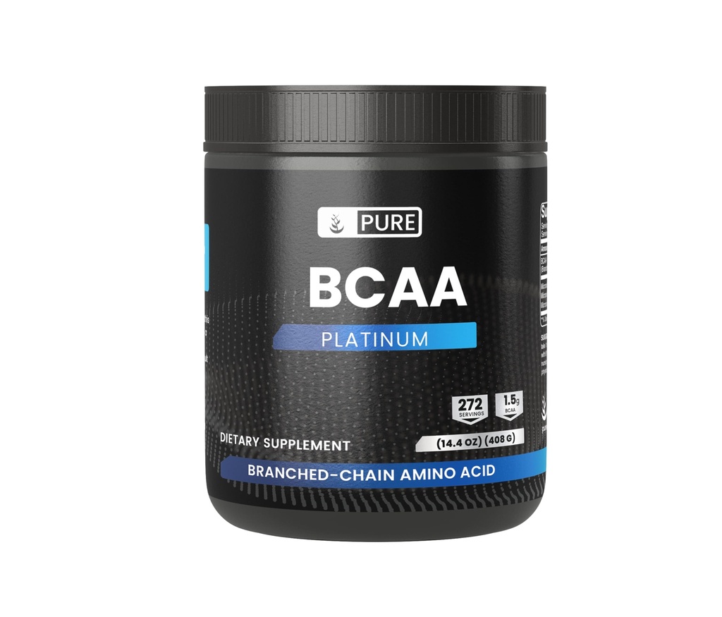 PURE ORIGINAL INGREDIENTS 2:1 BCAA Toz, 14.4 oz, Unflavored, 272 Hizmetler, Her Zaman Saf, Hayır Katkıları veya Ayırmacılar